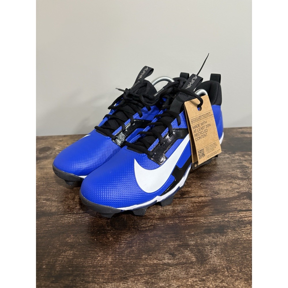 Nike Alpha‎ Menace 4 Shark Football Cleats Black Blue New Without Box Size 11.5 - Picture 2 of 11